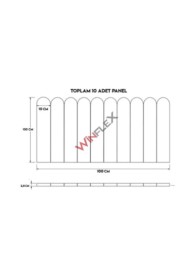 Winflex 10'lu Dekoratif Ve Akustik Panel Seti 15x100 Cm Krem