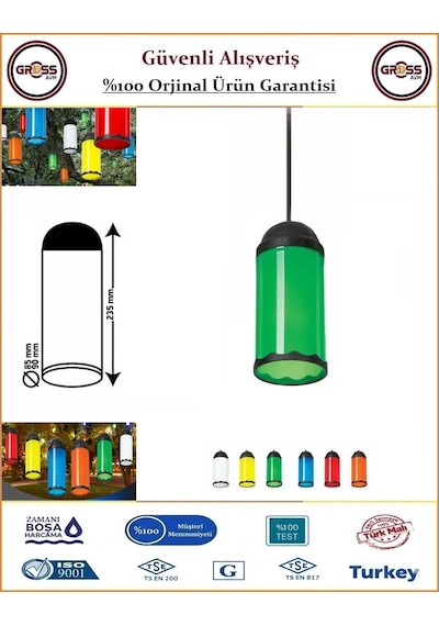 Zerpa Ağaç Feneri - Plastik - Su Geçirmez - Yeşil