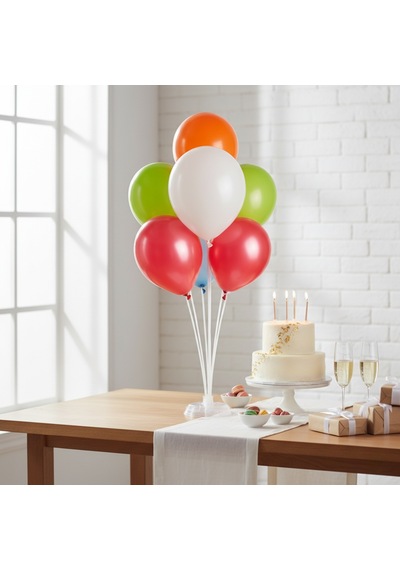 Runaway Balon Standı 75 Cm Masa Ve Vitrin Dekor Çok Renkli