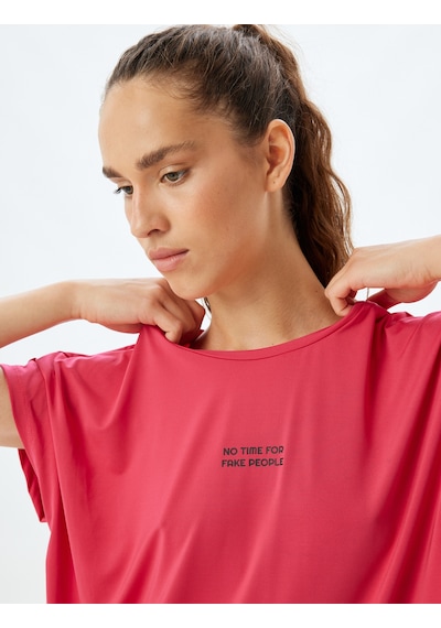 Koton Spor Tişört Slogan Baskılı Rahat Kalıp Bisiklet Yaka Kısa Kollu Fuşya 4sak10336nk Fuşya Koton Spor Tişört Slogan Baskılı Rahat Kalıp Bisiklet Yaka Kısa Kollu Fuşya 4sak10336nk Fuşya