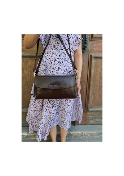 Just Polo Kadın Yeni Sezon Örgü Detaylı Ayarlanabilir Askılı Lüks El Ve Omuz Çantası Ebat : 26 X 14 Cm Kahverengi