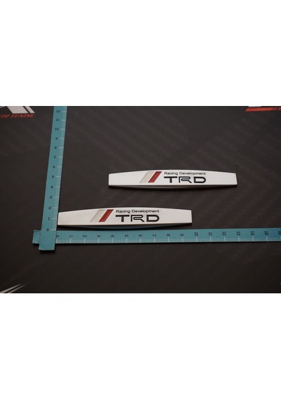 Toyota Uyumlu Trd Logo Yan Çamurluk 3M 3D Krom Metal Logo Amblem N11.555