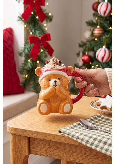 Karaca New Year Yılbaşı New Bear Kupa 450 Ml Çok Renkli