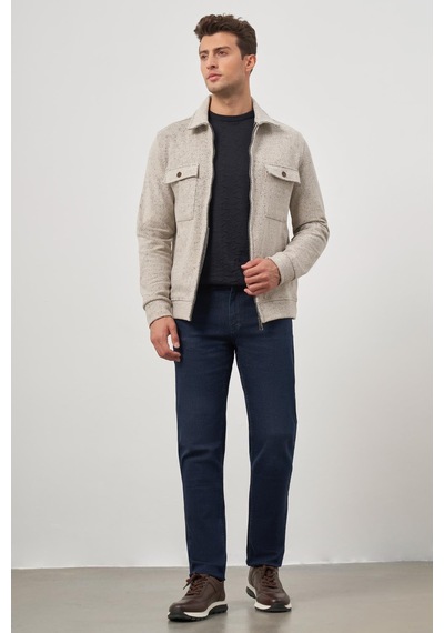 İmza Bej Örme Bebe Yaka Kendinden Desenli Yırtmaçsız Astarsız Slim Fit Classic Mont 1007245156 Bej İmza Bej Örme Bebe Yaka Kendinden Desenli Yırtmaçsız Astarsız Slim Fit Classic Mont 1007245156 Bej
