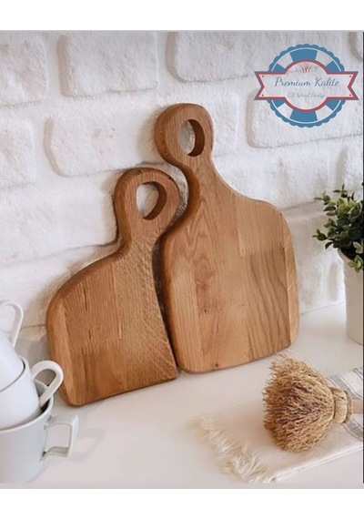 Doğal Ahşap Kesme Tahtası Premium Kalite Sevgili Model Sunum Tahtası Ahşap