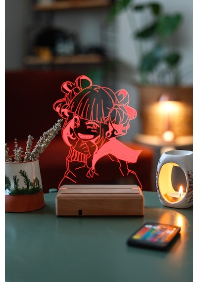 Himiko Toga - My Hero Academia 16 Renk Anime Gece Lambası