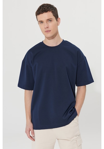 AC&Co / Altınyıldız Classics Erkek Lacivert Oversize Fit Bol Kesim Bisiklet Yaka Kısa Kollu Sweatshirt Tişört 4A5222200206LACL Lacivert AC&Co / Altınyıldız Classics Erkek Lacivert Oversize Fit Bol Kesim Bisiklet Yaka Kısa Kollu Sweatshirt Tişört 4A5222200206LACL Lacivert