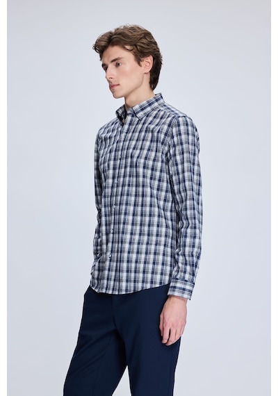 Hatemoğlu Lacivert Slim Fit Kareli Düğmeli Yaka Uzun Kollu Pamuklu Gömlek 19151010014a 410 1964073 Lacivert Hatemoğlu Lacivert Slim Fit Kareli Düğmeli Yaka Uzun Kollu Pamuklu Gömlek 19151010014a 410 1964073 Lacivert
