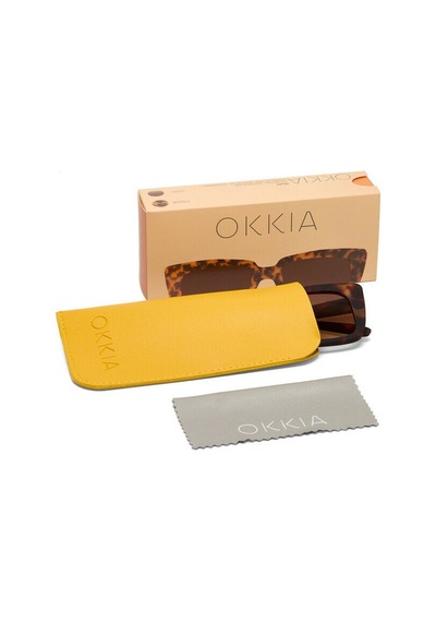 Okkia Elba Unisex Güneş Gözlüğühavana / Lens : Kahverengi Gradyan Kahverengi - Leopar