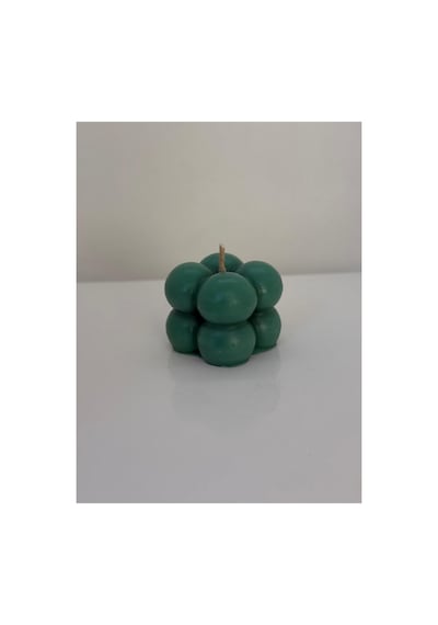 Şeffaf Kutulu Küçük Yeşil Bubble Mum-doğal %100 Soya Wax Dekor Mum Düğün, Nişan,kına, Hediyelik