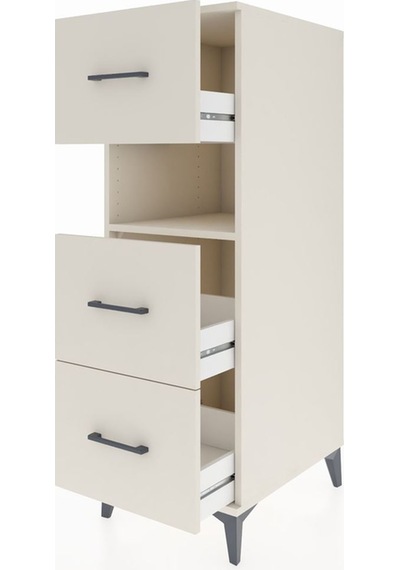 Kronos Dolap Tek Raflı 3 Çekmeceli 44x59x134 Aytaşı-aytaşı Aytaşı