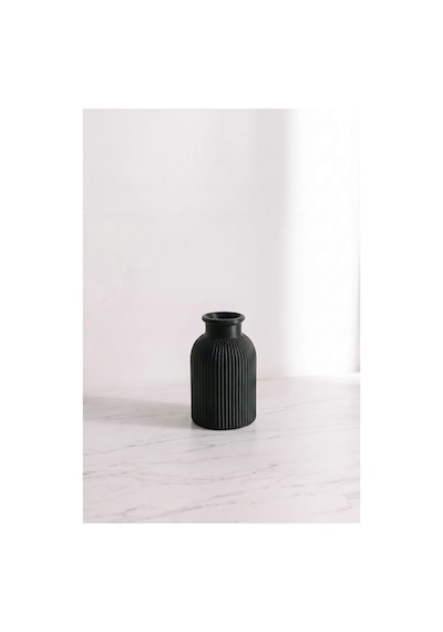 Senfoni Vazo Dekoratif Set - Modern Minimalist Estetik Tasarım Dekoratif Set - Pilli Mum, Mumluk Ve Tepsi Dahil Ev Ofis Salon Dekorasyonu İçin Şık Kompozisyon - Ahenk Tasarım Haki