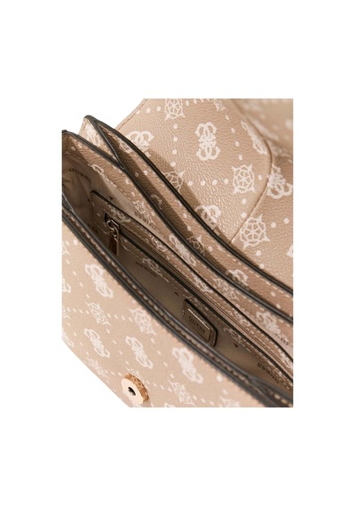 Guess Hwgp9898200 Carrie Logo Flap Kadın Omuz Çantası Bej