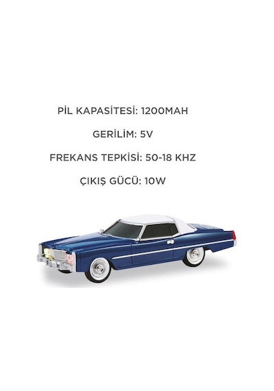 Torima D83 Bluetooth 5.0 Retro Klasik Araba Tasarımlı Hoparlör