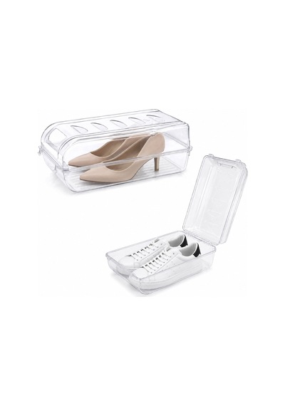 Mirlife Mr-m112 Şeffaf Plastik Ayakkabı Kutusu - Unisex 17,5x31,5x12,5 Cm- 36'li Paket