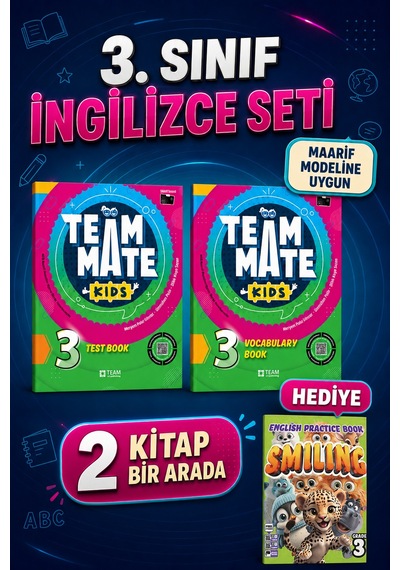 3.sınıf Team Mate Vocabulary Book + Test Book Set Smılıng Practice Hediyeli