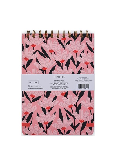 A5 Spiralli Modern Floral - Vivid Tropics Çok Renkli