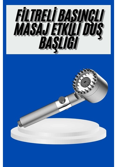 Yeni Nesil Duş Başlığı Paslanmaz Çelik Masaj Etkili Ergonomik Tasarım Su Basınçlı Krom