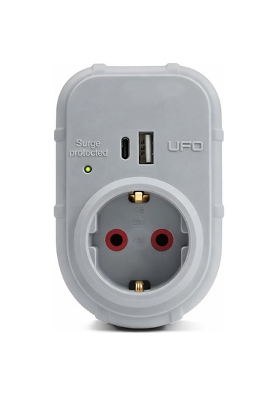 Tekli Akım Korumalı 5v 2 4a Usb Ve Type-c İle Hızlı Şarj Anahtarlı Topraklı Priz Sürekli Koruma 16a 250v Max 350 Genel