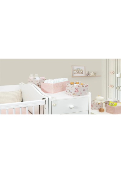 Bebek Bakım Çekmece Düzenleyici 3'lü Set Organizer Bebek Odası Pembe