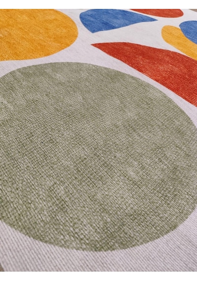 Çam Halı Siesta Kids 32-581 Modern Desenli Dokuma Tabanlı Yıkanabilir Şönil Çocuk Odası Halısı Multi