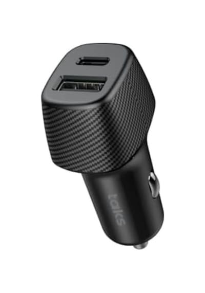 Taks Cp02 Duo 48w Pd/qc Usb-c+usb-a Araç Hızlı Şarj Aleti, Siyah 5cp02s