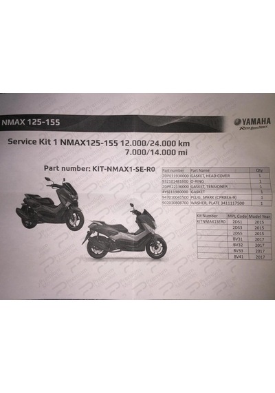 Nmax 125/155 Servis Kit 1 12000-24000 Km