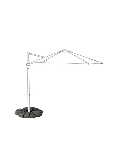 Ikea Iggön Şemsiye Tabanı İçin Kum Torbası, Koyu Gri