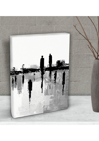 Bk Gift Gray Morning Tasarımlı Dekoratif Mini Kanvas Tablo 15X20C (506660583)