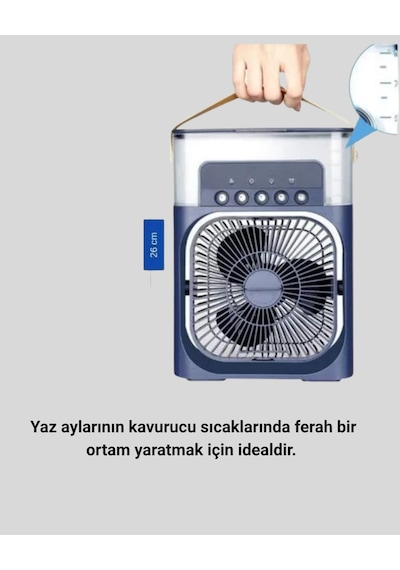 Mey İthalat Sessiz Çalışan Turbo Fan Güçlü Hava Akışlı Masa Üstü Vantilatör
