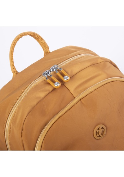 Nas Bag Unisex Büyük Boy Su Geçirmez Çok Gözlü Extra Hafif Sportif Sırt Çantası Hardal