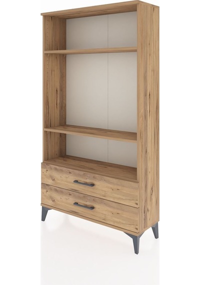 Arges Dolap 3 Raflı 2 Çekmeceli 88x30x163 Çam-çam Atlas Çam