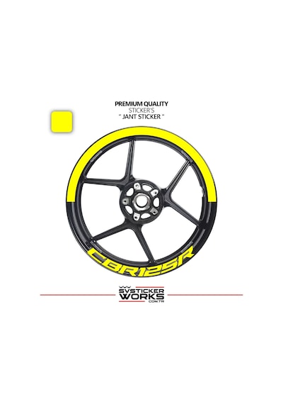 Honda Cbr 125 R Jant Şeridi Yarım Jant Kaplama & Cbr 125 R Yazı Sticker Seti 12453142