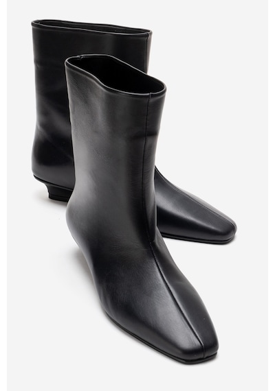 Luvishoes Nacho Siyah Cilt Hakiki Deri Kadın Bot Siyah