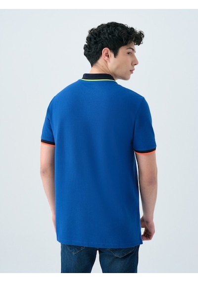 Regular Fit Erkek Polo K.kol Cobalt Blue