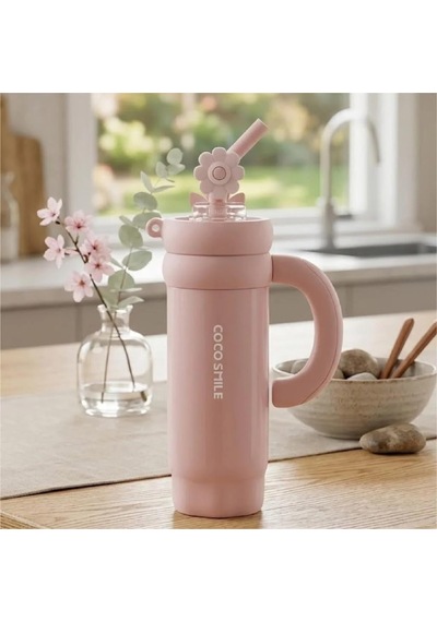 Vagonlife 950 Ml Çelik Termos - Cocosmile 950 Ml Vakumlu Paslanmaz Çelik Termos Pembe Çok Renkli