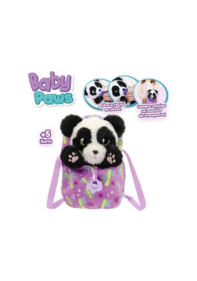 Baby Paws Sesli Panda Peluş 20 Cm Çok Renkli