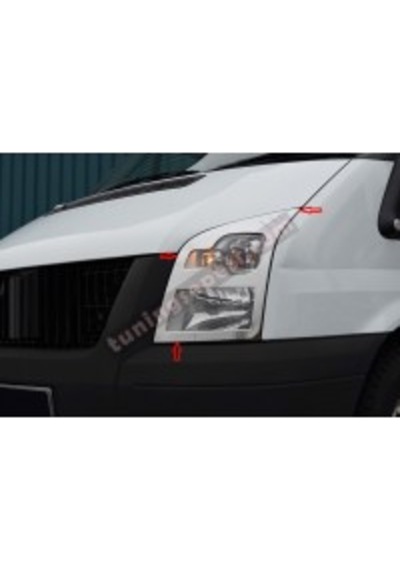 Ford Transit 2007 - 2017 Ön Far Çerçevesi Metal P.Çelik Krom