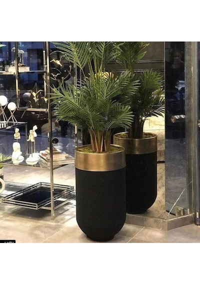 Dekoratif Eskitme Büyük Saksı , Darbuka Saksı ,50Cm