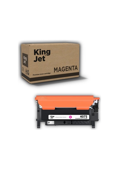 Kingjet Samsung Uyumlu Clt-m407s Standart Kapasiteli Kırmızı Magenta Çipli  Uyumlu Toner