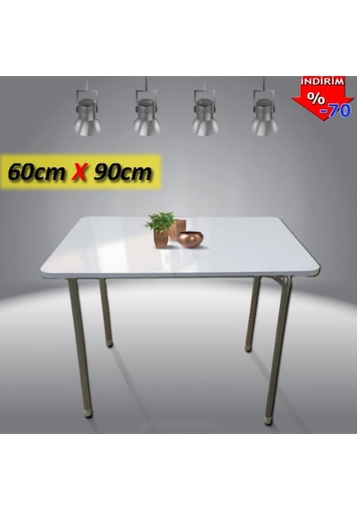 Depolife 60X90 Cm Katlanır Çalışma Masası Yemek Masası Mutfak Masası Beyaz