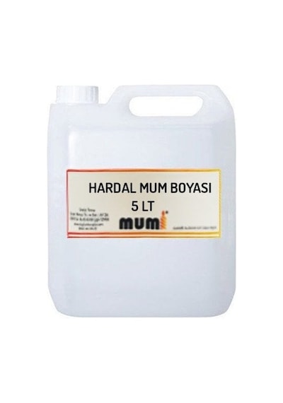 Sıvı Mum Boyası Hardal 5 Litre Renksiz