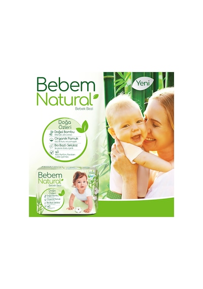 Bebem Natural Yenidoğan Bebek Bezi 1 Numara Aylık Fırsat Paketi 240 Adet