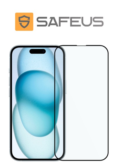 Safeus Tam Kaplayan Parmak İzi Bırakmayan Safir Ekran Koruyucu Cam Apple Uyumlu iPhone 15 Plus İle
