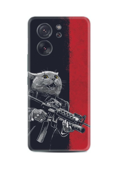 Xiaomi 13t - Xiaomi 13t Pro Kılıf Silikon Desen Özel Seri Çılgın Kedi 1674