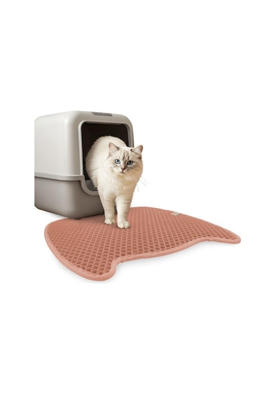 Cattie Taraklı Model Kum Toplayıcı Fonksiyonel Kedi Paspası Pink - Kedi Model M Boy 50-50cm