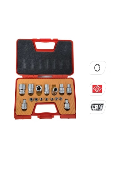 Ht- Ht- Rico Lokmalı Torx Bits Takımı- Lokmalı Allen Alyan - 1/2-1/4 E Lokma Takımı Seti 36 Parça