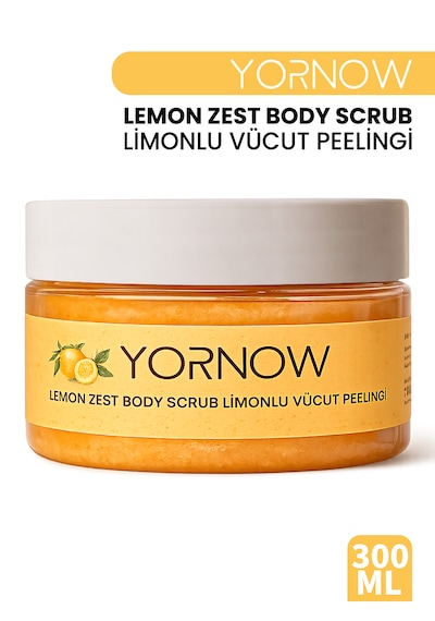 Yornow Limon Özlü Vücut Peelingi 300 Ml Arındırıcı, Nemlendirici Ve Pürüzsüzleştirici