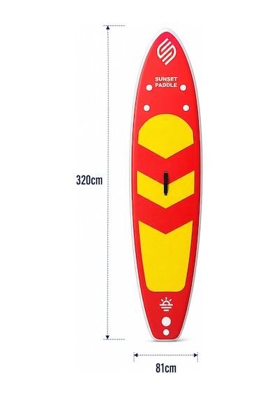Crazy Fan Sarı Kırmızı Şişme Sup Board / Paddle Board 320 Cm