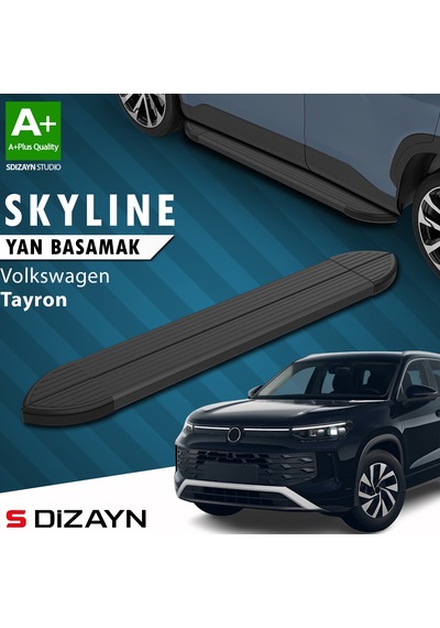 S-dizayn Vw Tayron 2 Skyline Siyah Yan Basamak 193 Cm 2024 Üzeri A+ Kalite